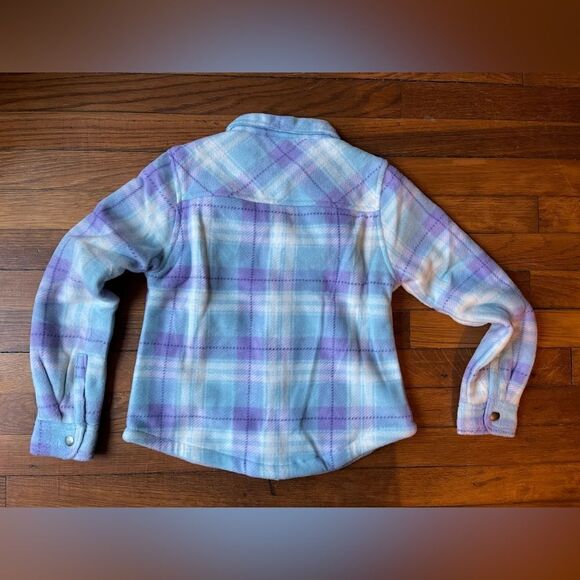 Kids 7/8 Eddie Bauer sherpa lined plaid button down top - Picture 6 of 6